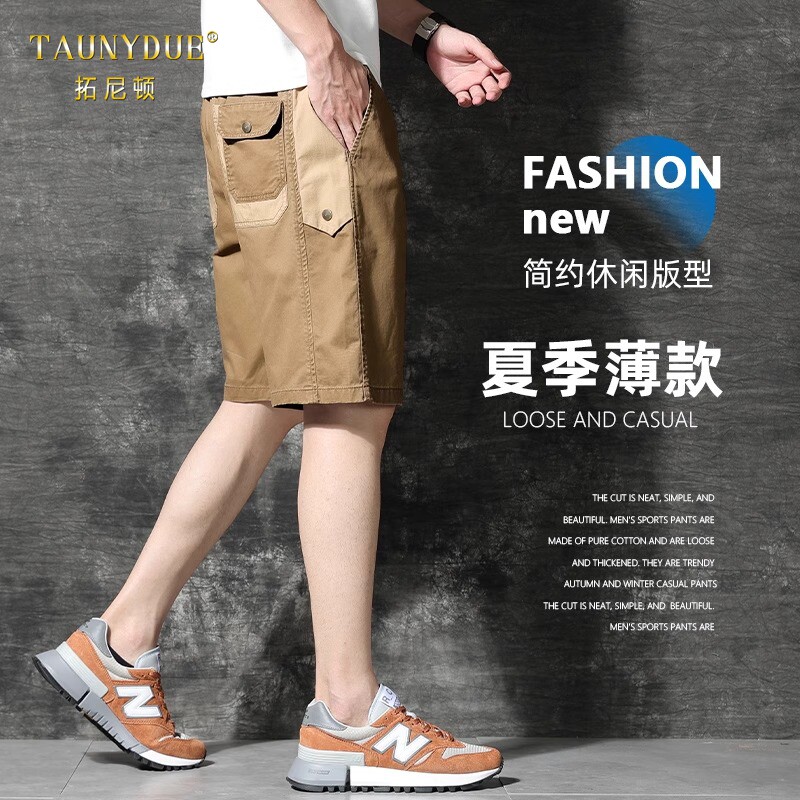 男士纯棉美式复古工装休闲短裤夏季新款中裤户外宽松百搭五分裤