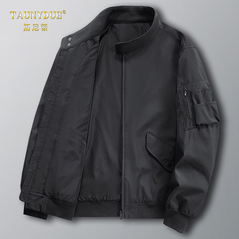 防风防水工装夹克男士春秋薄款保暖休闲男装上衣飞行员外套男