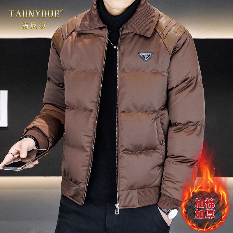 轻熟风加厚保暖翻领棉衣冬季新款