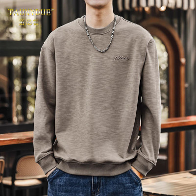 复古刺绣纯棉宽松卫衣男士秋冬