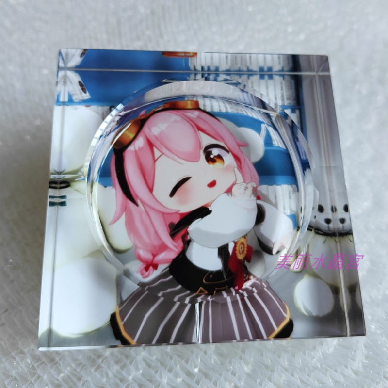 水晶玻璃烟灰缸现代创意个性礼品实用装饰永雏塔菲卡通动漫定制