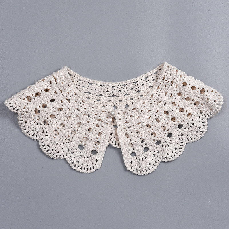 复古学院风镂空编织小披肩假领子女杏色装饰小外搭美脖防走光衣领,服饰配件/皮带/帽子/围巾,假领,淘宝优惠券,粉丝福利购,淘宝优惠卷