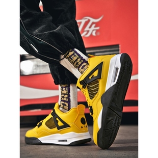 高帮版 本正品 莆田男鞋 aj4电母篮球鞋 女运动板鞋 新款 纯原球鞋 春季