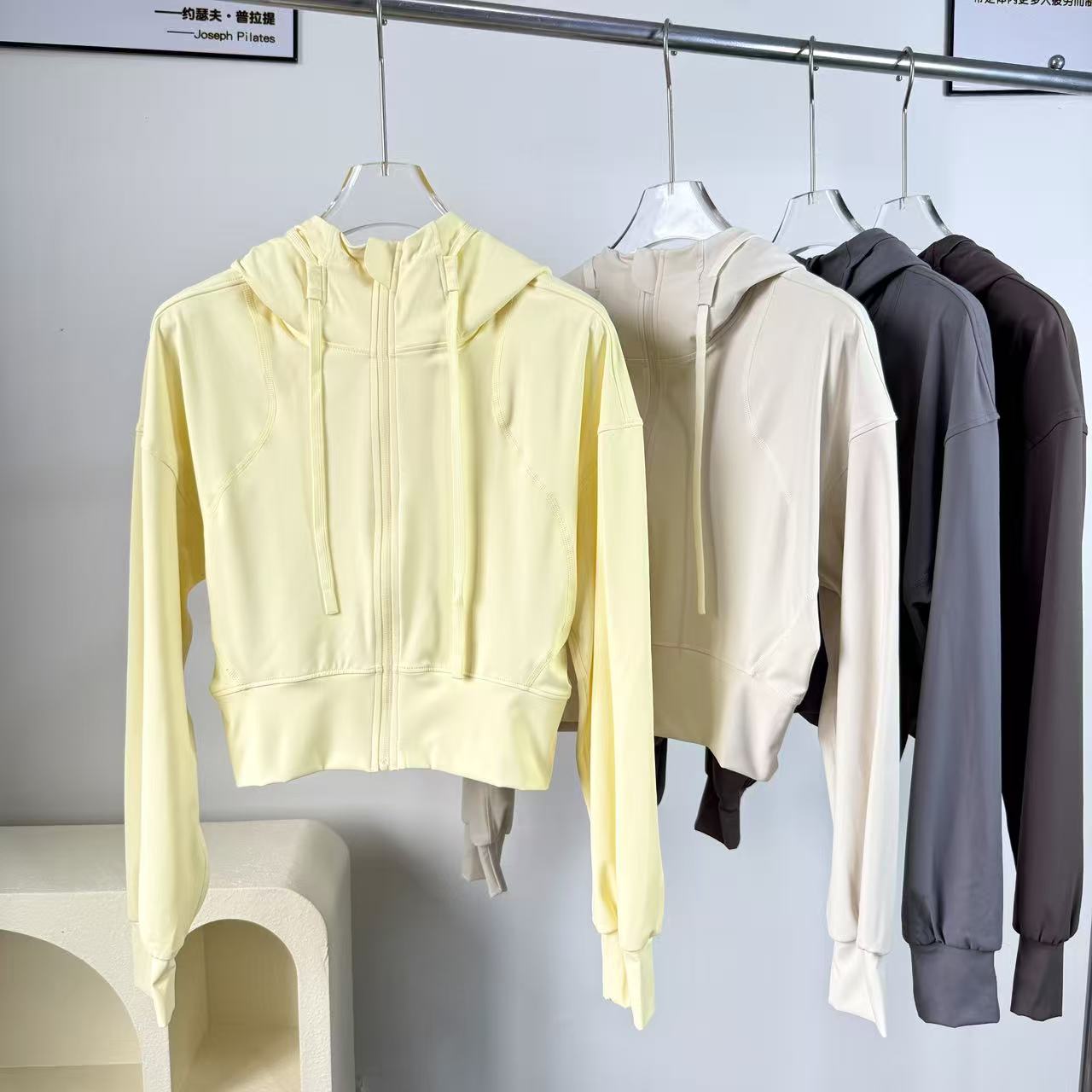 连帽运动外套女宽松显瘦瑜伽服