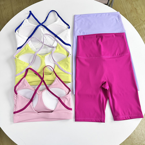 瑜伽套装美背文胸固定杯垫