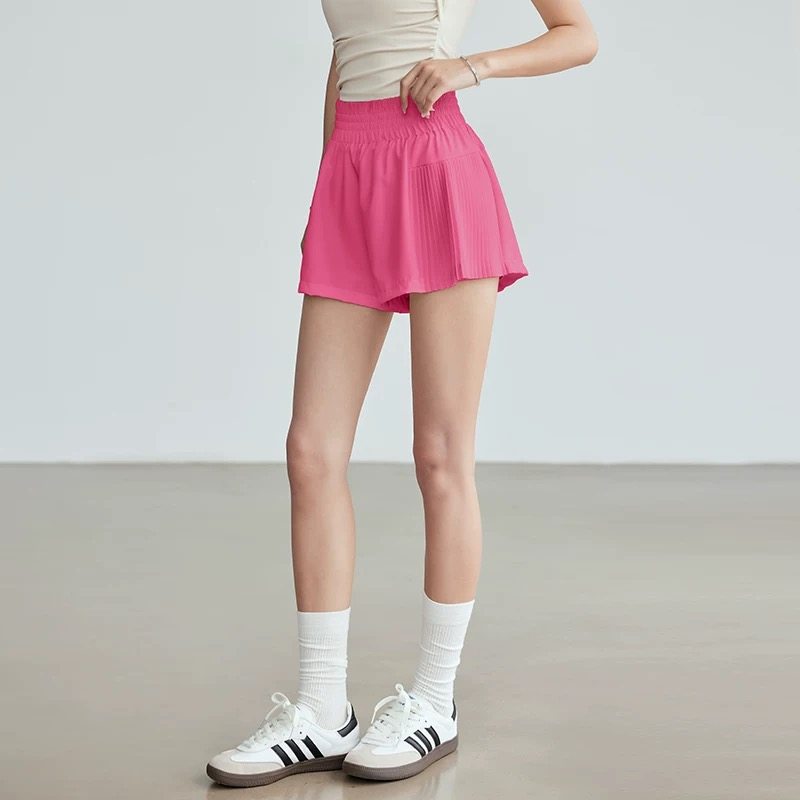 运动短裤女夏季高腰防走光跑步训练普拉提健身百褶裙裤速干瑜伽裤,运动服/休闲服装,运动中长裤／短裤,淘宝优惠券,粉丝福利购,淘宝优惠卷