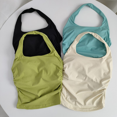 运动瑜伽美背吊带挂脖一体式