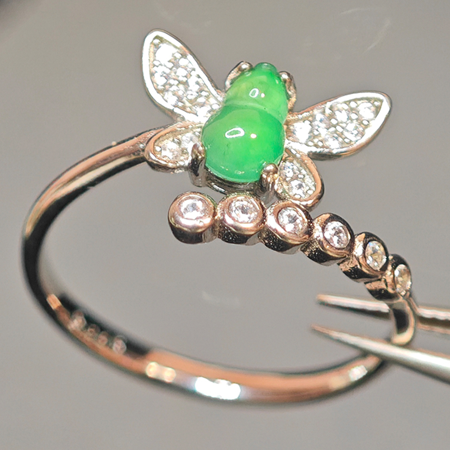 缅甸翡翠A货翡翠戒指支持复检