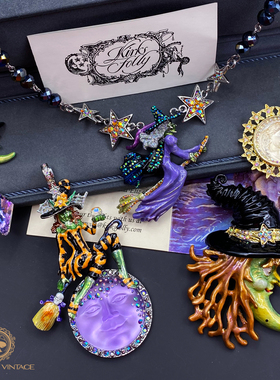 KirksFolly骑魔法扫把巫婆项链