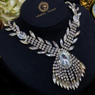 Vintage-S中古首饰KIRKS FOLLY老货JULIANA同款奥地利水晶项链