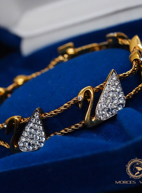 中古施华白天鹅奥地利水晶钻手链