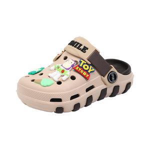儿童洞洞鞋夏季男童洞洞鞋户外卡通小孩包头凉拖中大童防滑沙滩鞋