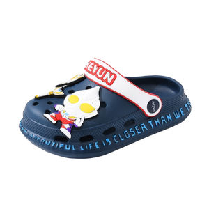 儿童洞洞鞋男童拖鞋夏季户外包头软底中大童凉拖鞋防滑男孩沙滩鞋