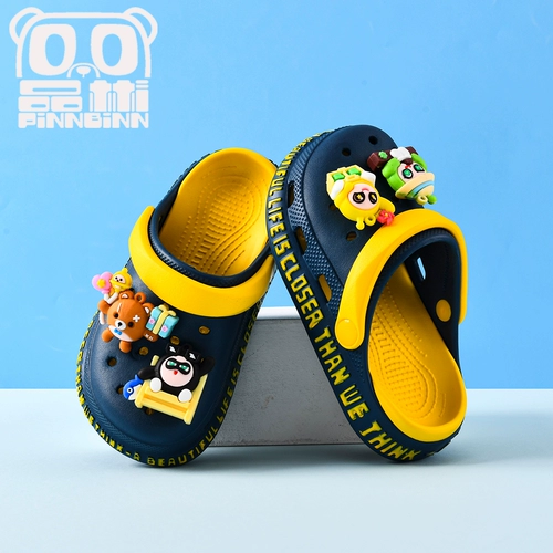 Детские туфли, летние тапочки для мальчиков, нескользящие слайдеры, обувь, мягкая подошва