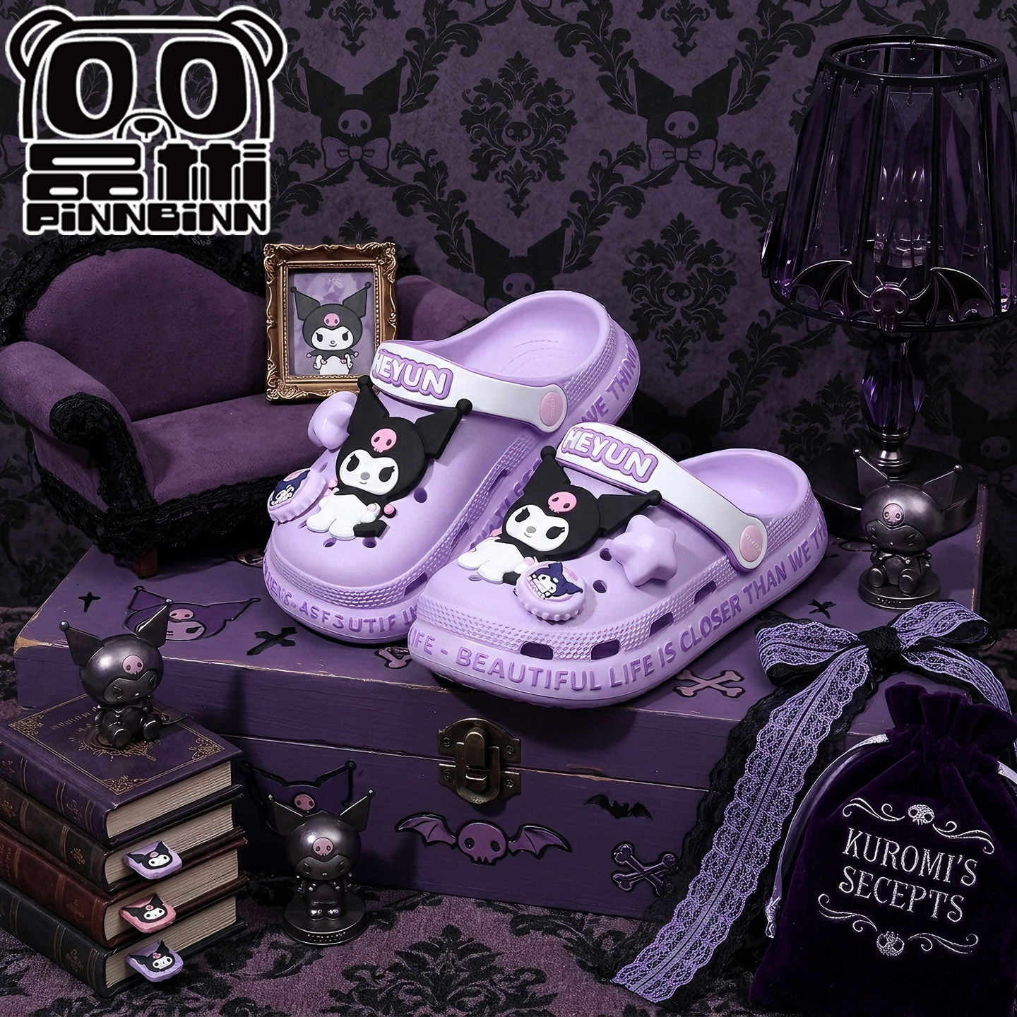 库洛米女童洞洞鞋儿童拖鞋卡通新款宝宝女孩防滑凉拖鞋亲子软底夏