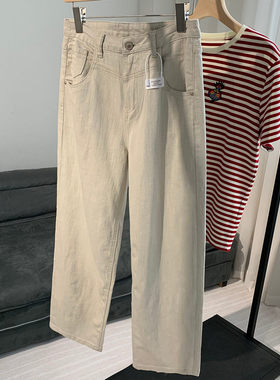 【CHUNXI】【口碑系列】柔软舒适~高腰显瘦经典小直筒牛仔裤女春