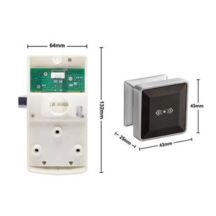 方头锁方形智能感应锁桑拿洗浴柜门锁澡堂游泳员工衣柜磁锁电池锁