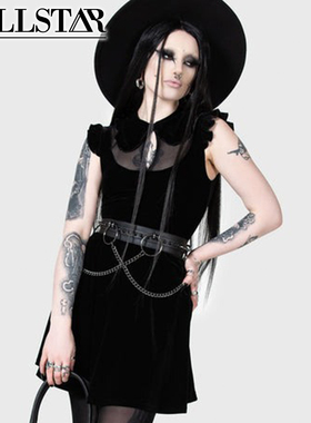 吉儿朋克】英国Killstar副牌Kihilist哥特网纱无袖娃娃领连衣裙