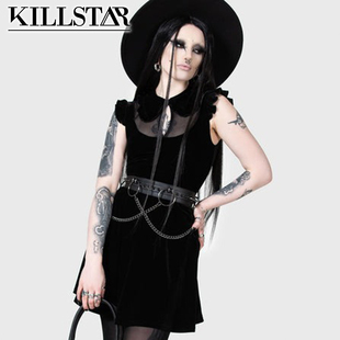 吉儿朋克】英国Killstar副牌Kihilist哥特网纱无袖娃娃领连衣裙