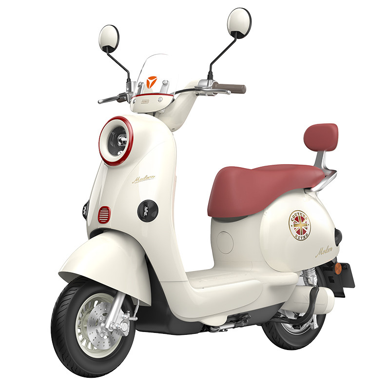 雅迪追光复古电动轻便摩托车