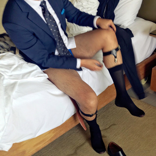 性感吊袜带男女士商务绅士丝袜棉袜夹欧美正装 长袜夹防滑小腿环夹