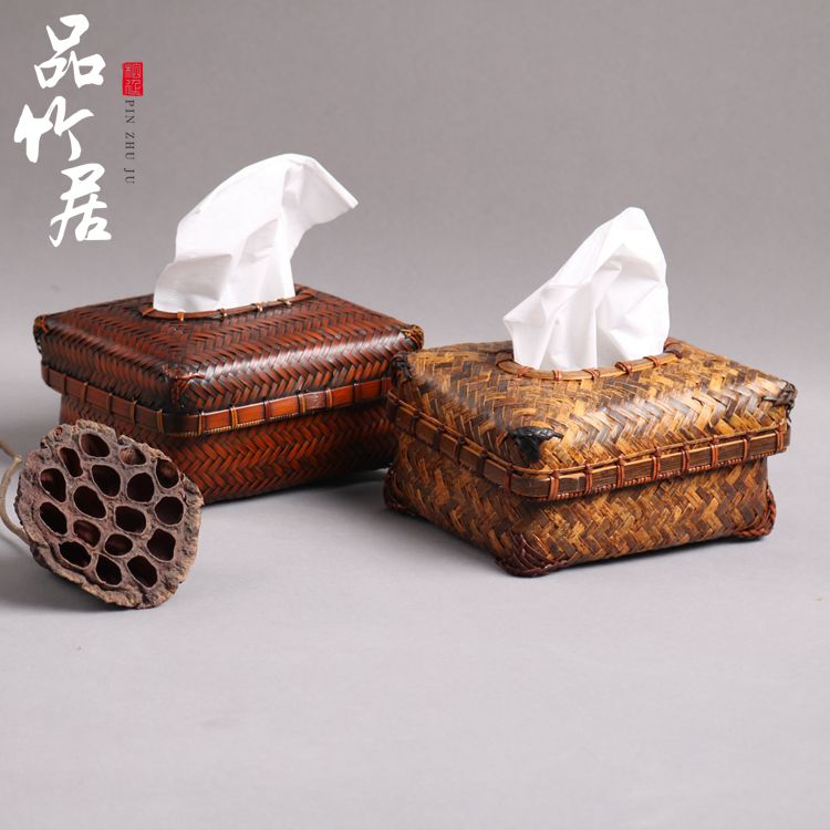 纯手工客厅收纳餐巾纸盒纸巾盒