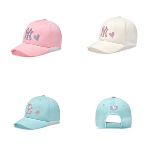 韩国代购MLB女童时尚休闲爱心亮钻复古棒球帽鸭舌帽25秋新款415N