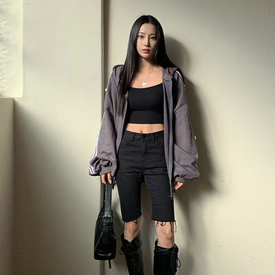 时尚起义韩国代购潮范2024春新oversize蝴蝶结开襟外套dw24012516