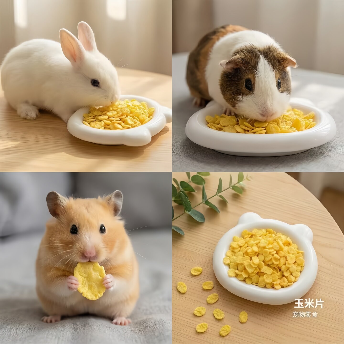 兔子零食玉米片宠物兔兔龙猫豚鼠荷兰猪仓鼠兔粮食物拌饲料鸟食