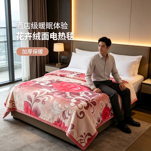 双人双控电热毯1.8×2.0m除螨除湿持久恒温快速升温安全保暖