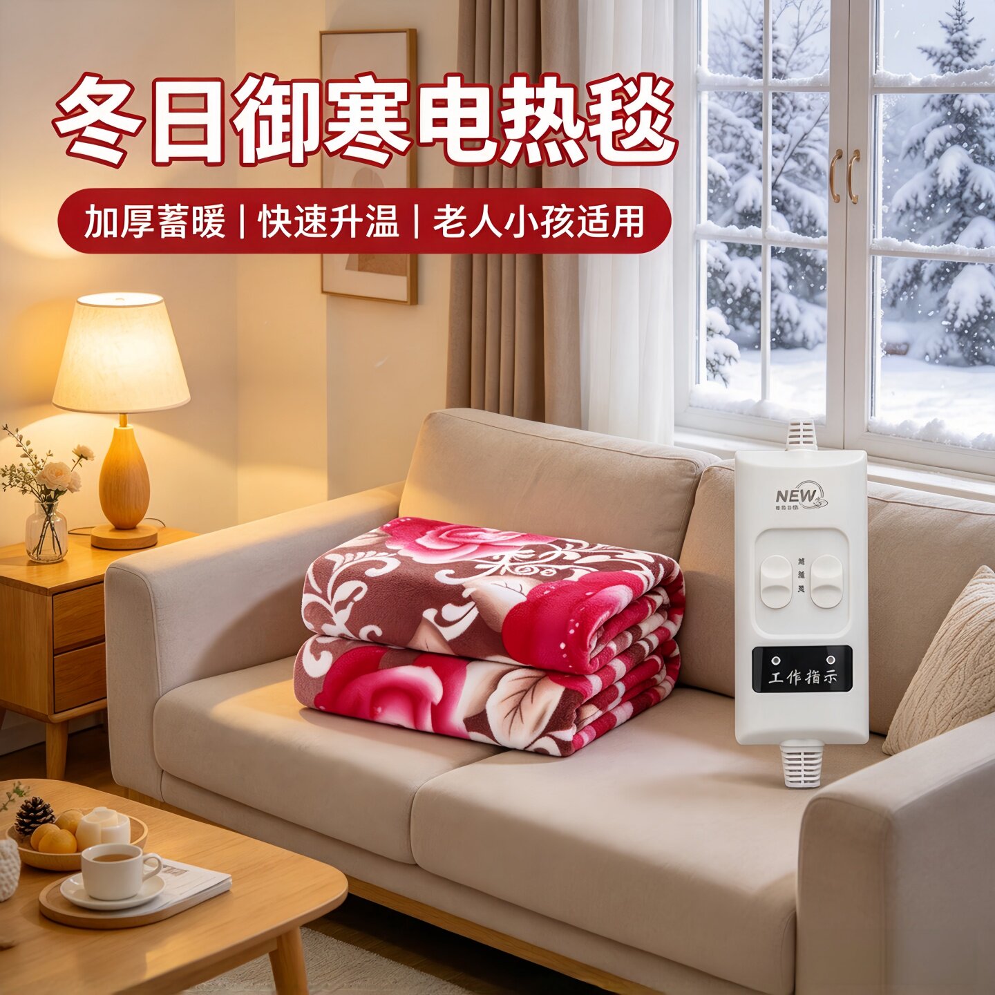 电暖电热毯单人双人安全防水自动断电可调温快速升温床垫