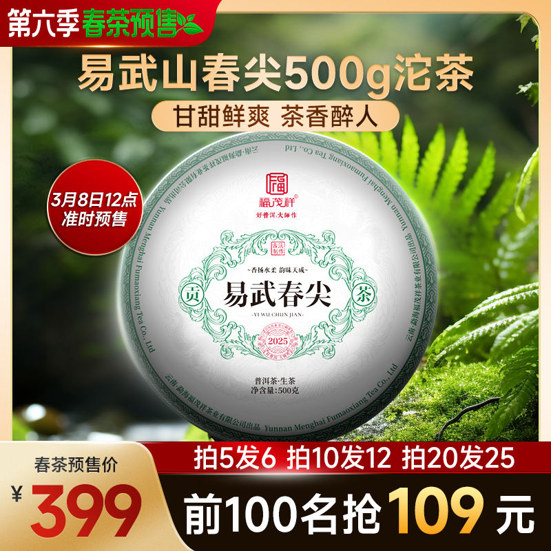 2025年春茶预售【易武春尖沱】易武麻黑古树拼配普洱生茶沱茶500g