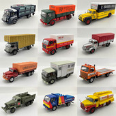 外贸清仓特价 箱货柜车运输托卡油罐车合金模型 IXO集装 43车模