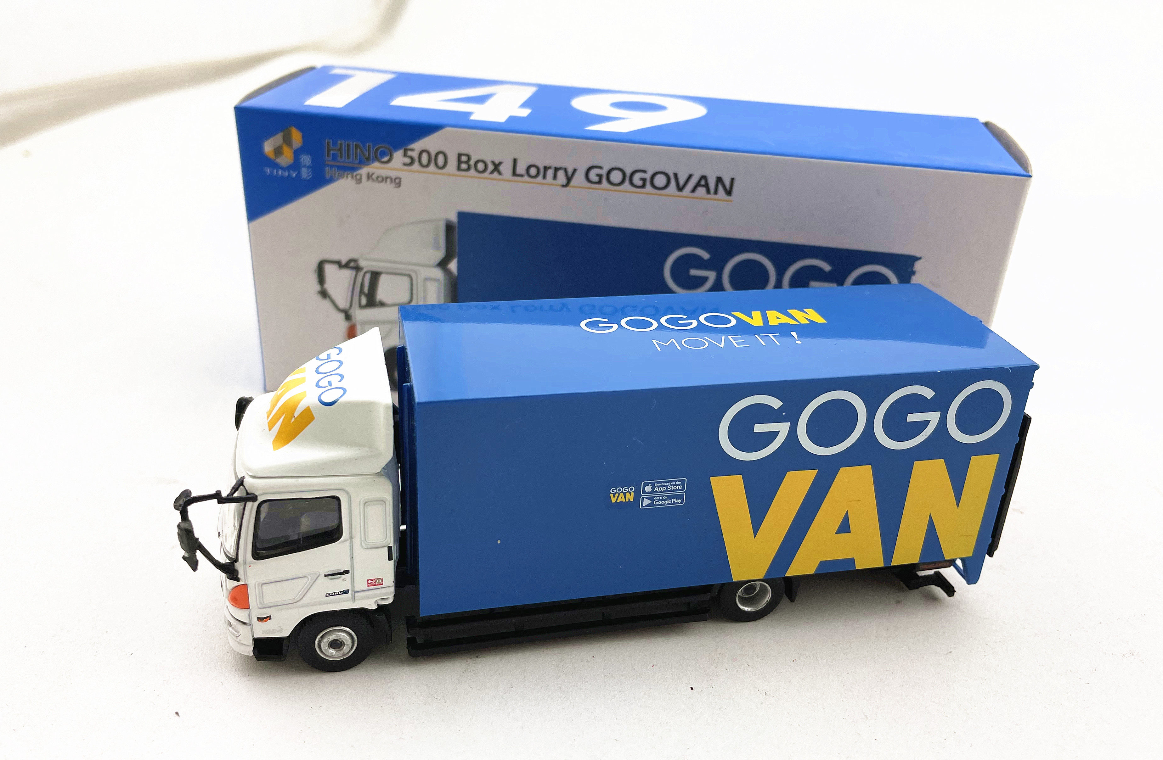 tiny 香港 微影 149 hino 500 gogovan box lorry 日野货车模型车