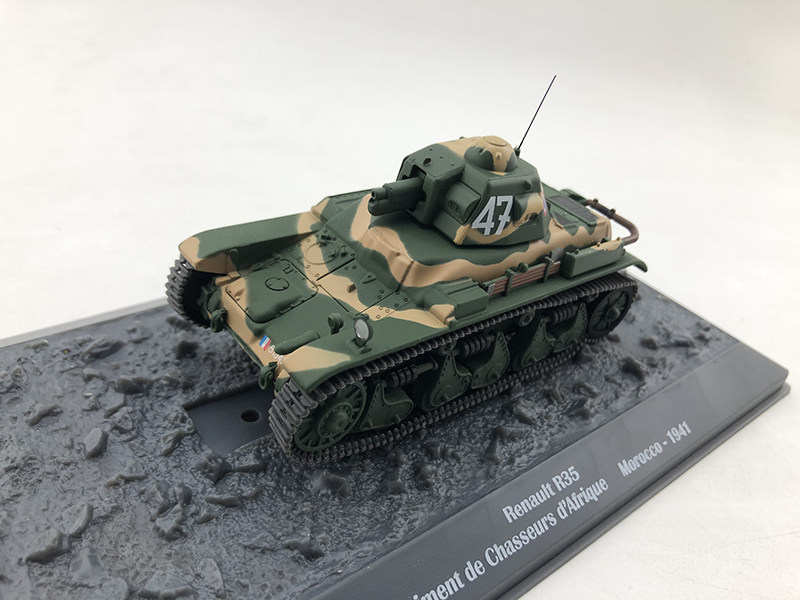 外贸1/43 renault r35 法国雷诺轻型坦克 合金成品坦克模型收 藏