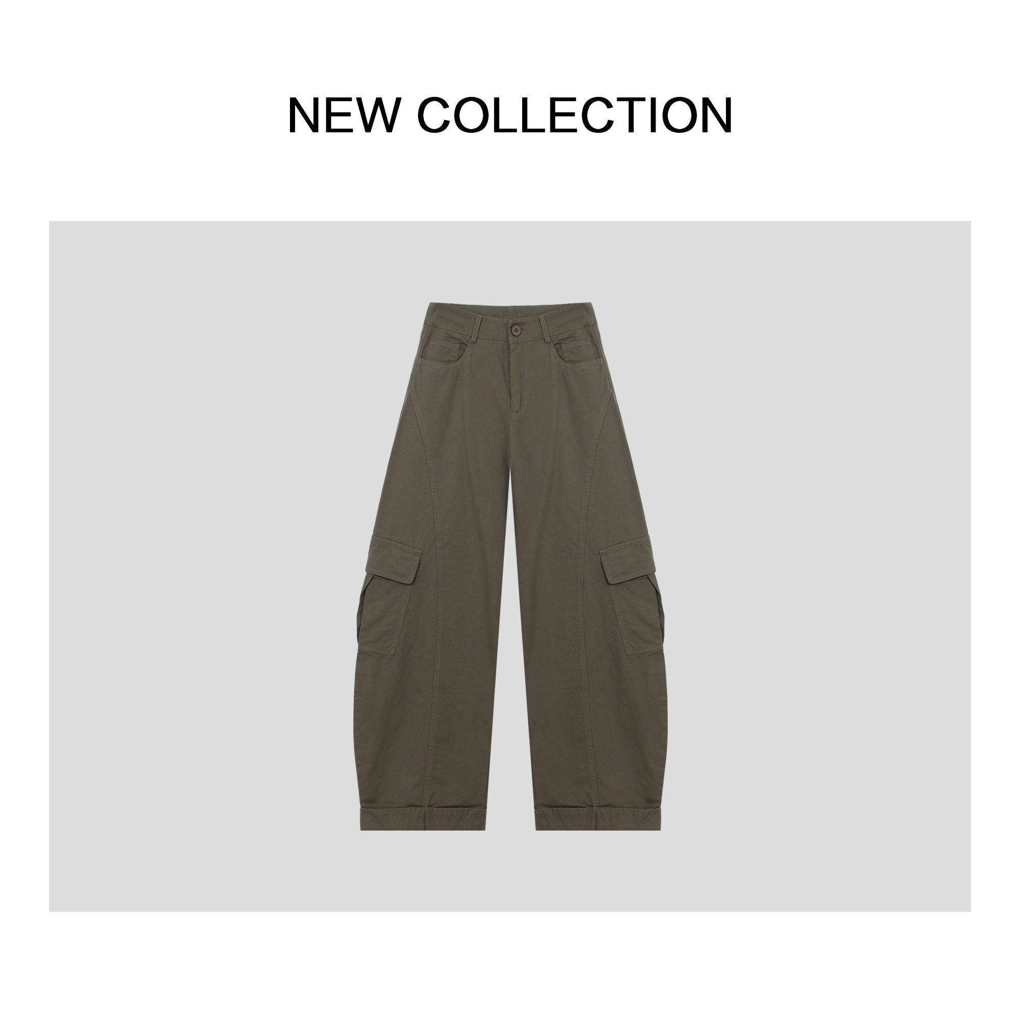 休闲宽松大口袋设计工装裤 K1536032S,女装/女士精品,休闲裤,淘宝优惠券,粉丝福利购,淘宝优惠卷