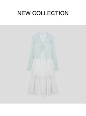 新款夏装外披吊带连衣裙两件套L1528111-8111套装裙