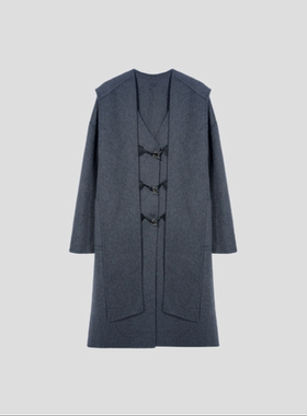 S5F56012冬季宽松保暖秋冬气质中长款毛呢大衣6012