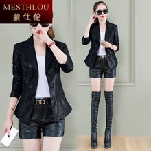 MESTHLOU大碼皮衣女短款外套2019新款女裝秋裝韓版長袖女式CY1011