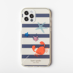 kate spade适用于苹果iPhone11pro max/12miniKS透明螃蟹手机壳