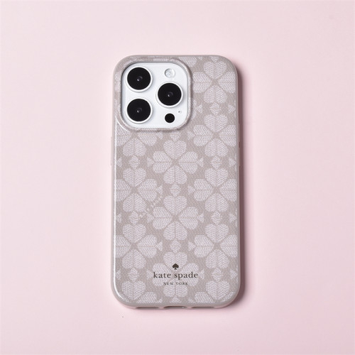 Kate Spade 印花适用苹果iPhone 15 Pro Max四叶草手机壳15pm防摔15手机保护套ins风小清新全包