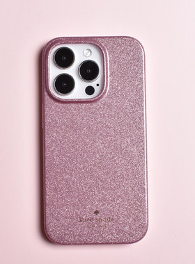 kate spade适用iPhone14/14pro max苹果防摔女生闪粉粉色13手机壳