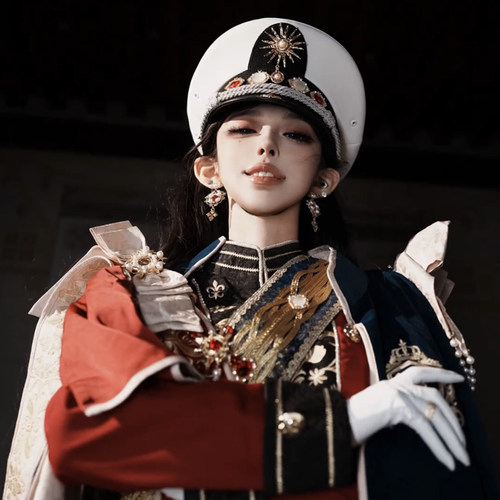 少女暴君军lo超酷edc白色大盖帽