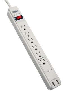 TLP606USB【SURGE PROTCT STRIP USB OUTLET 6'】