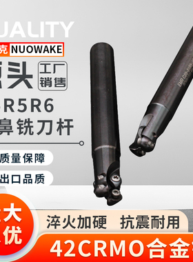 圆鼻刀杆EMR数控铣刀杆抗震型加工中心R4 R5 R6刀片牛鼻立铣刀杆