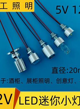 DC5伏12V灯珠小灯泡展柜台机器设备模型创意灯低压高亮微型小射灯