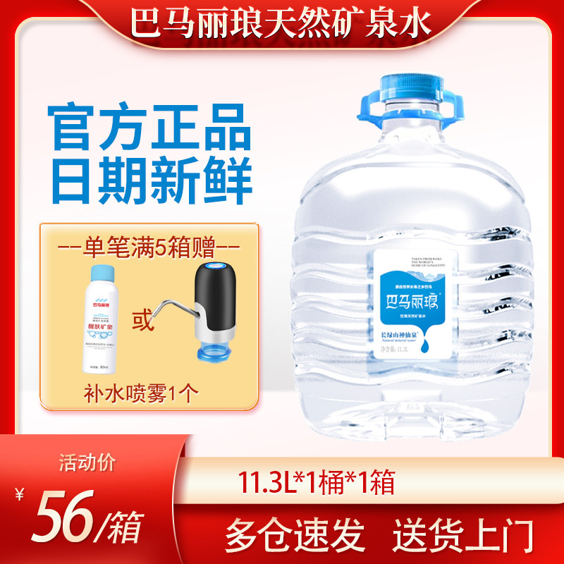 广西巴马丽琅天然矿泉水11.3L