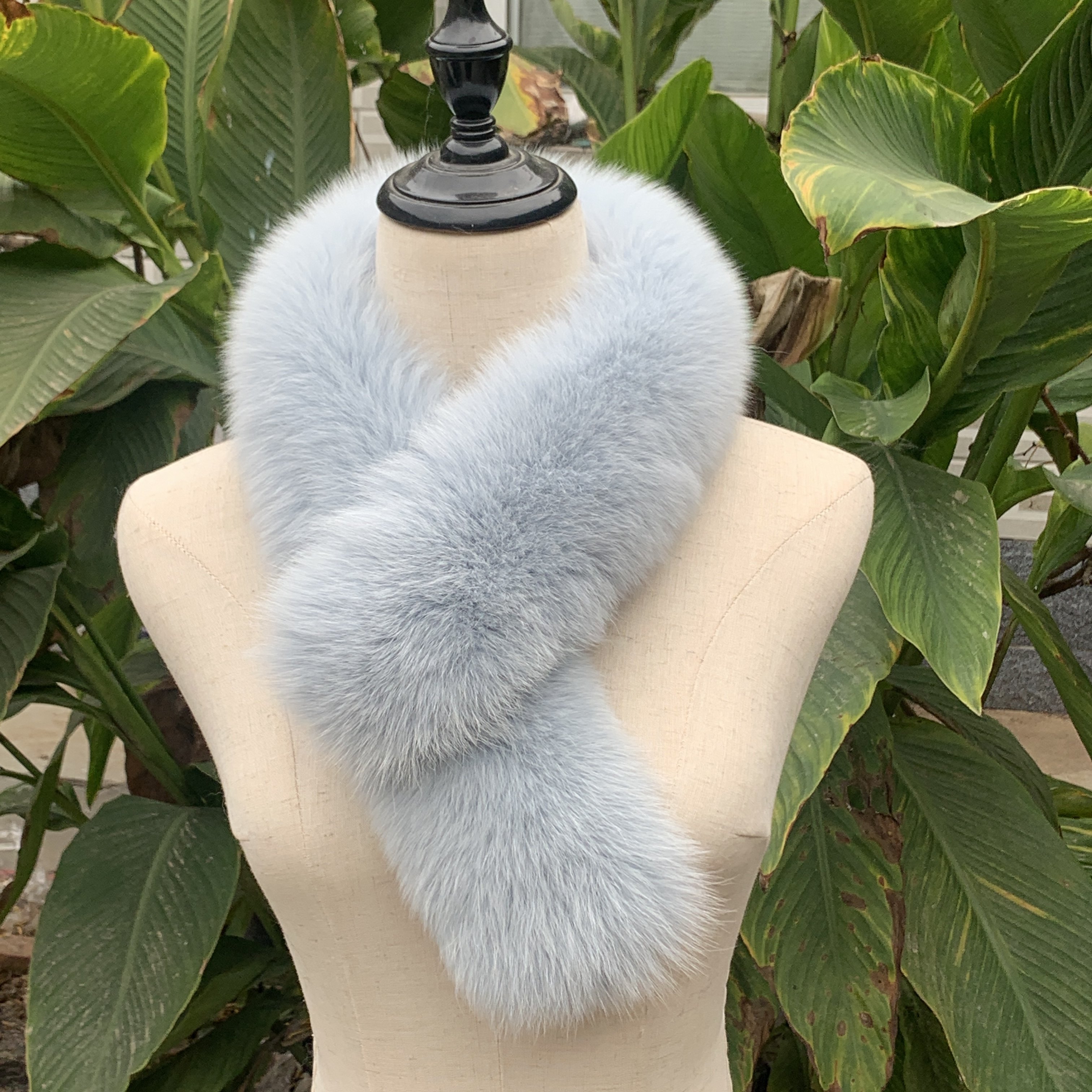 真毛狐狸毛围巾皮草围脖女冬季保暖百搭Y型毛毛领夹子浅蓝护颈毛,服饰配件/皮带/帽子/围巾,围巾/丝巾/披肩,淘宝优惠券,粉丝福利购,淘宝优惠卷