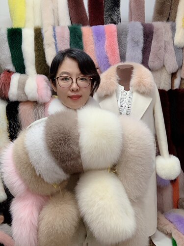 定做皮草毛领子围巾秋冬大衣袖口