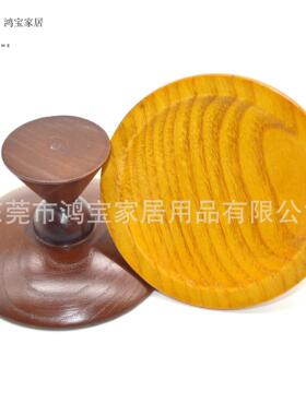 圆形竹木底座茶茶具竹茶盘实木杯子茶盘竹制实木茶盘